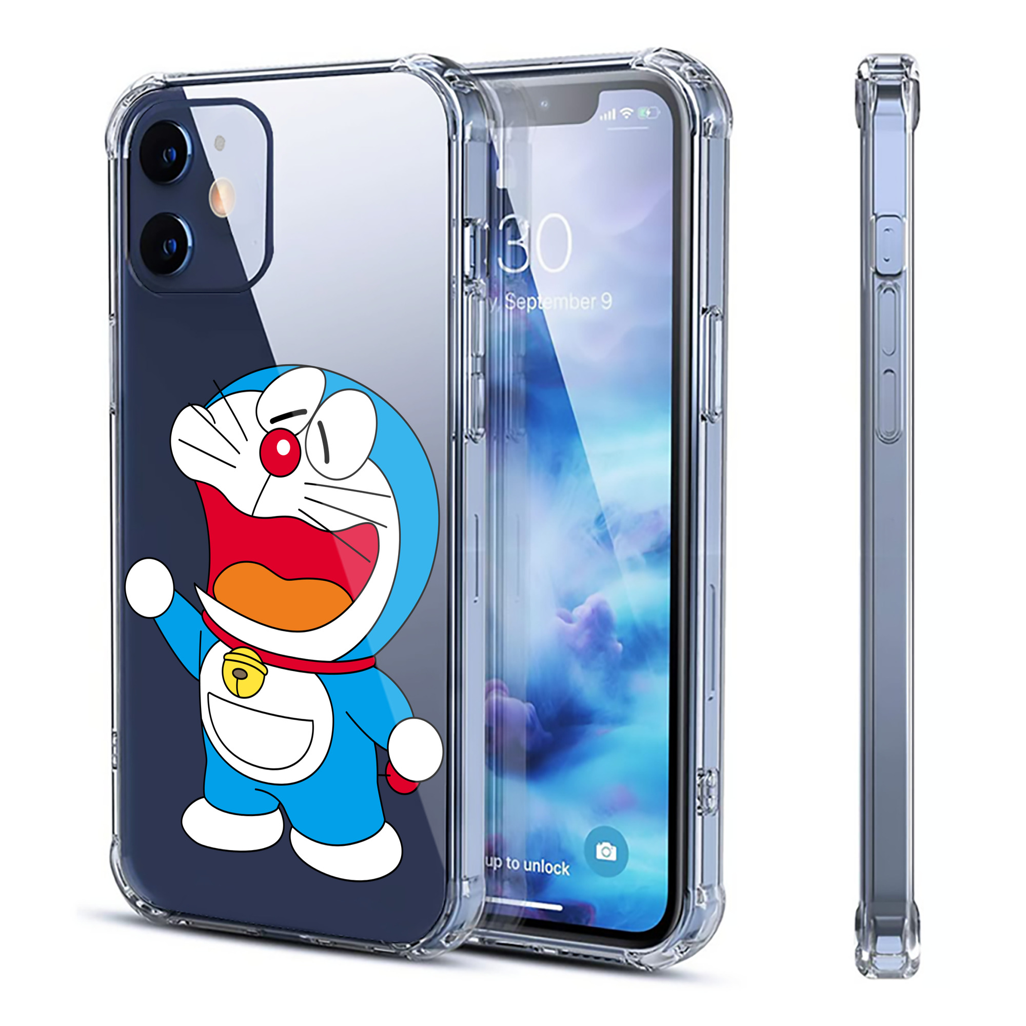 （画像用） ドラえもん Doraemon 【iPhone 12シリーズ対応】透明スマホケース（クリアソフトケース）